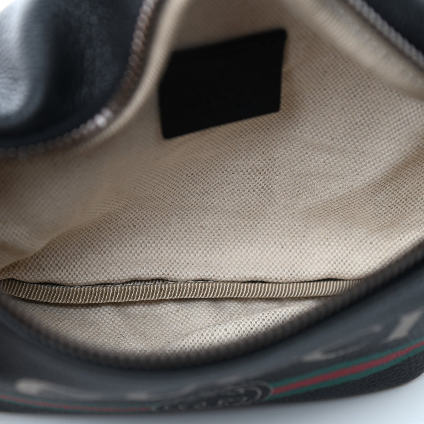 Grained Calfskin Small Logo Belt Bag Black