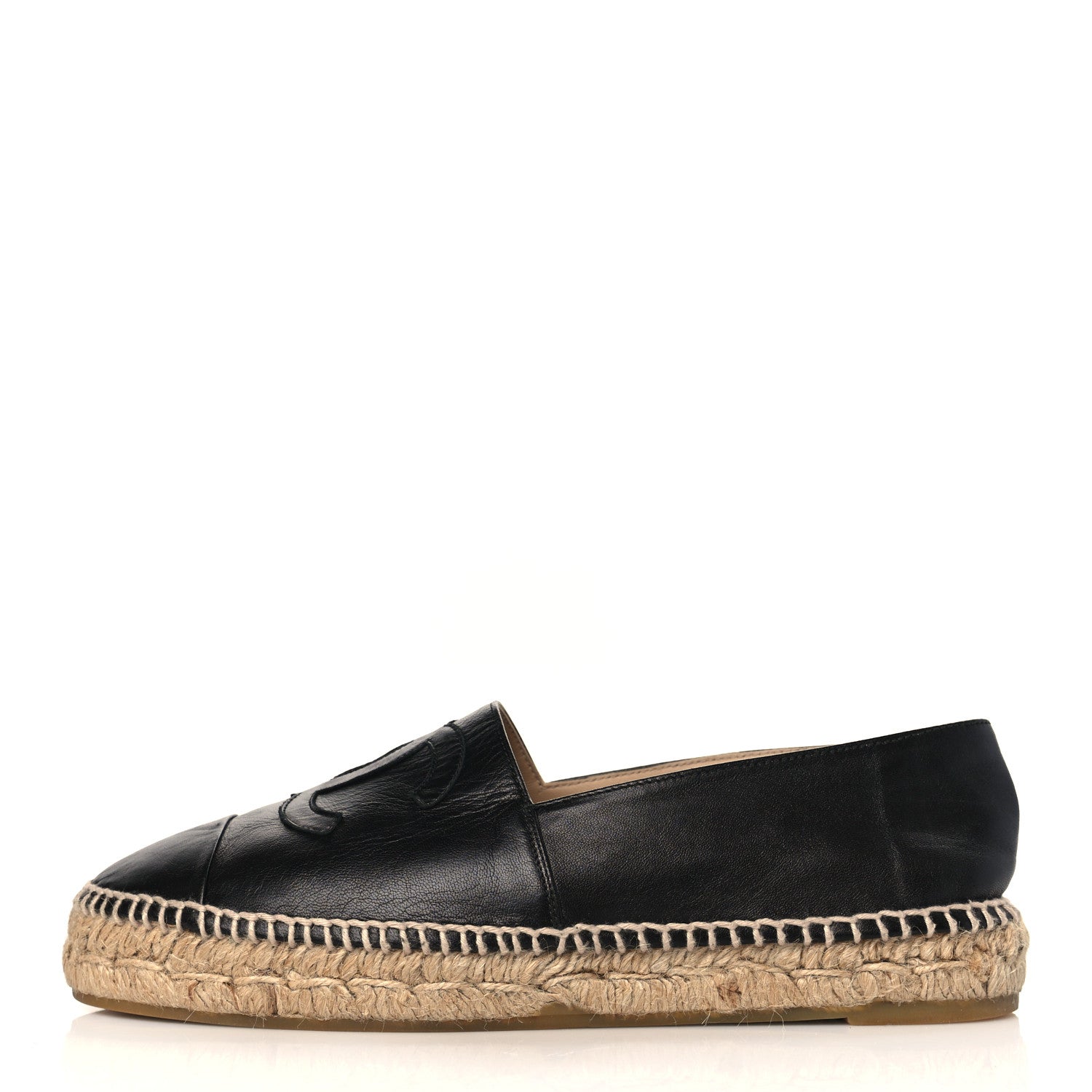 Chanel Lambskin CC Espadrilles 39 Black 1 of 9