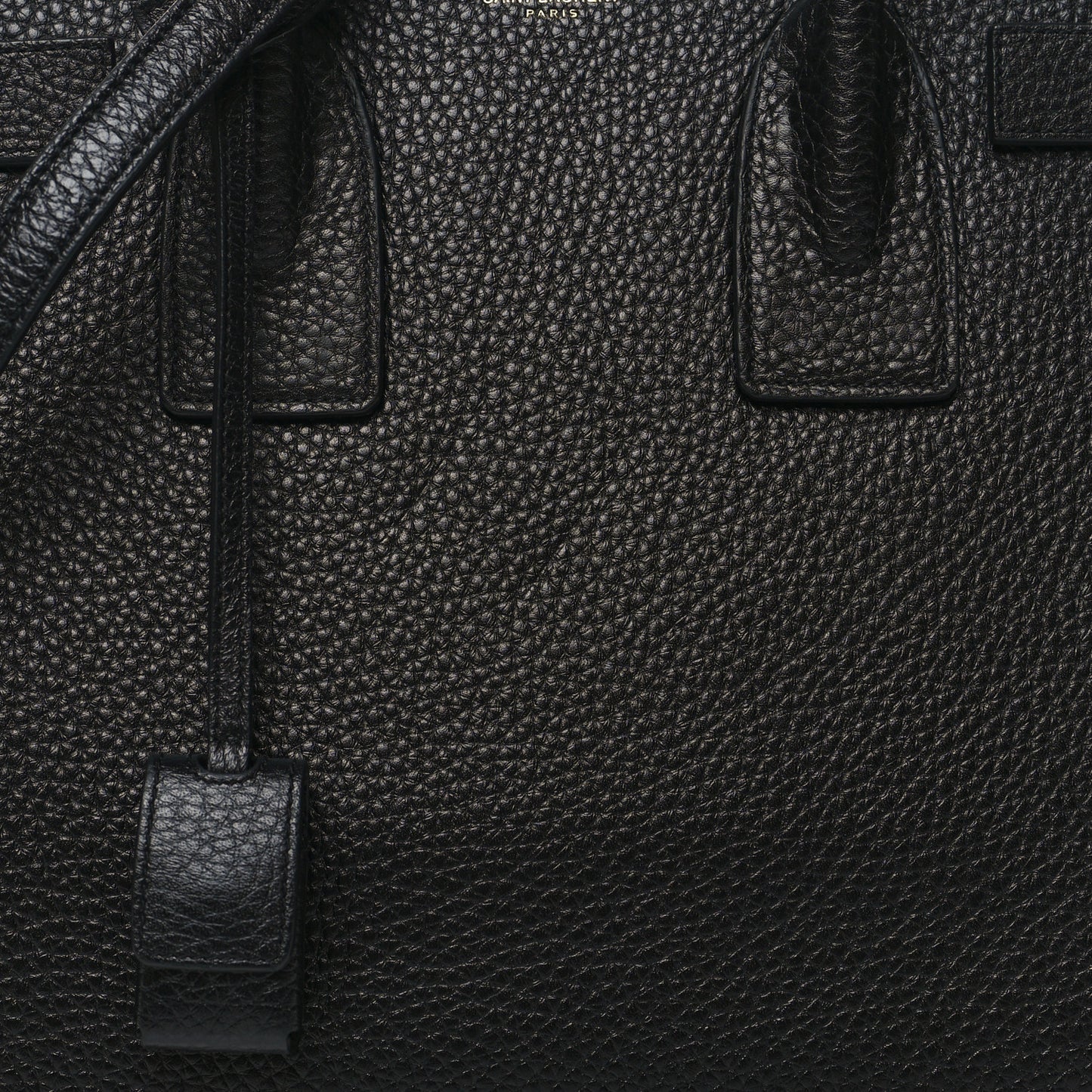 Grained Calfskin Small Sac De Jour Black