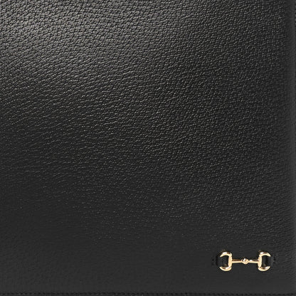 Gucci Calfskin Horsebit 1955 Wristlet Pouch Black 8 of 8