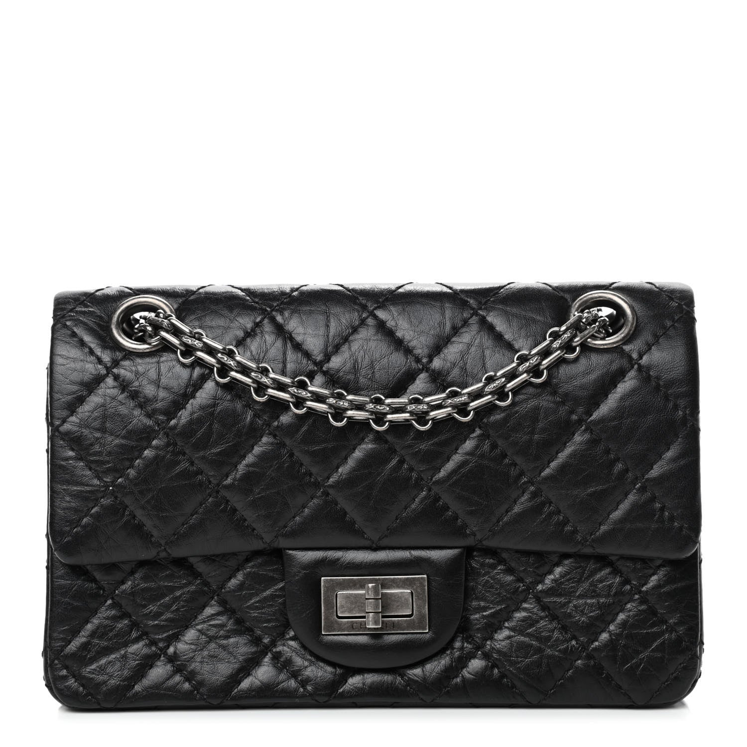 Chanel Aged Calfskin Quilted 2.55 Reissue Mini Flap Black 1 of 4