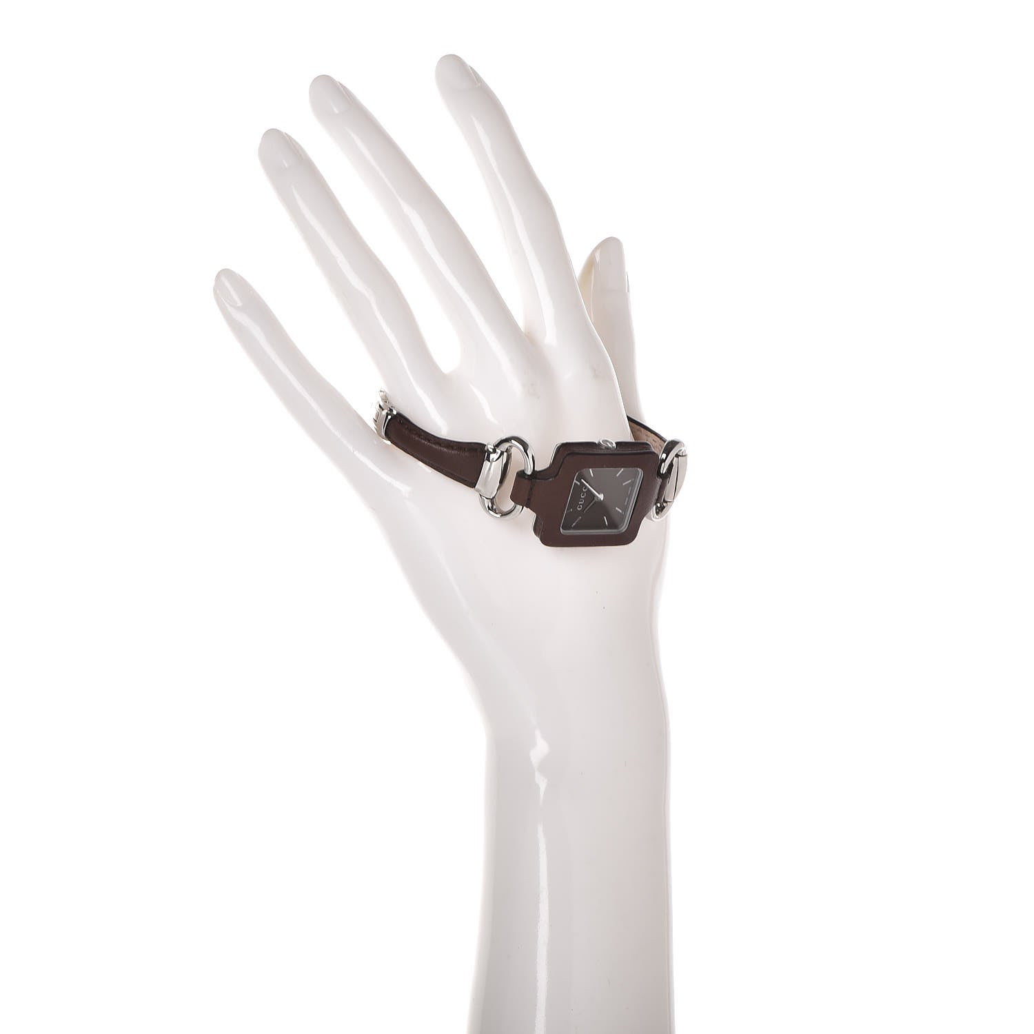 Gucci Stainless Steel Calfskin 25mm Firenze 1921 Horsebit Quartz Watch Brown 2 of 7