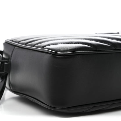 Saint Laurent Calfskin Matelasse Monogram Monochrome Lou Camera Bag Black 9 of 11