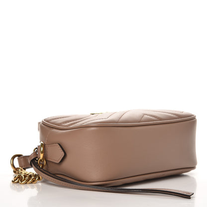 Gucci Calfskin Matelasse Mini GG Marmont Chain Shoulder Bag Nude 4 of 7
