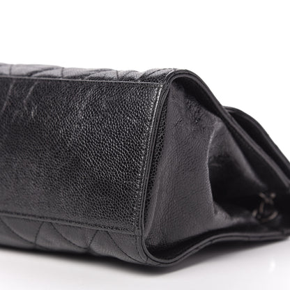 Chanel Crumpled Grained Calfskin Jumbo CC Crave Flap Black 7 of 11