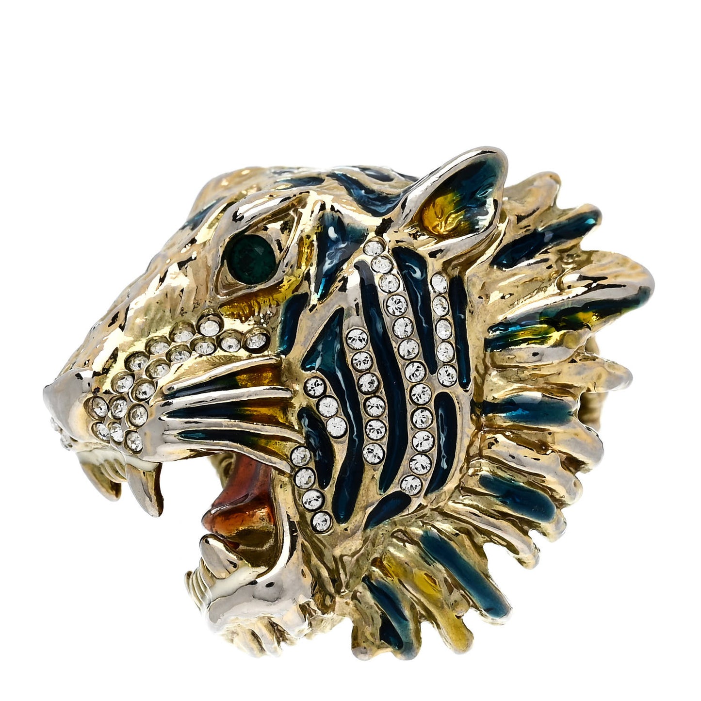 Metal Crystal Rajah Ring S Gold