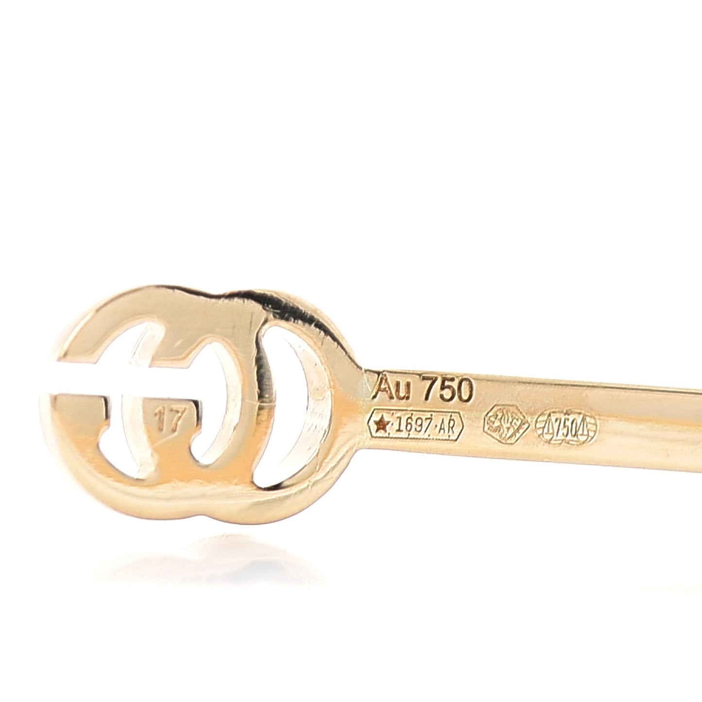 18K Yellow Gold GG Running Cuff Bracelet