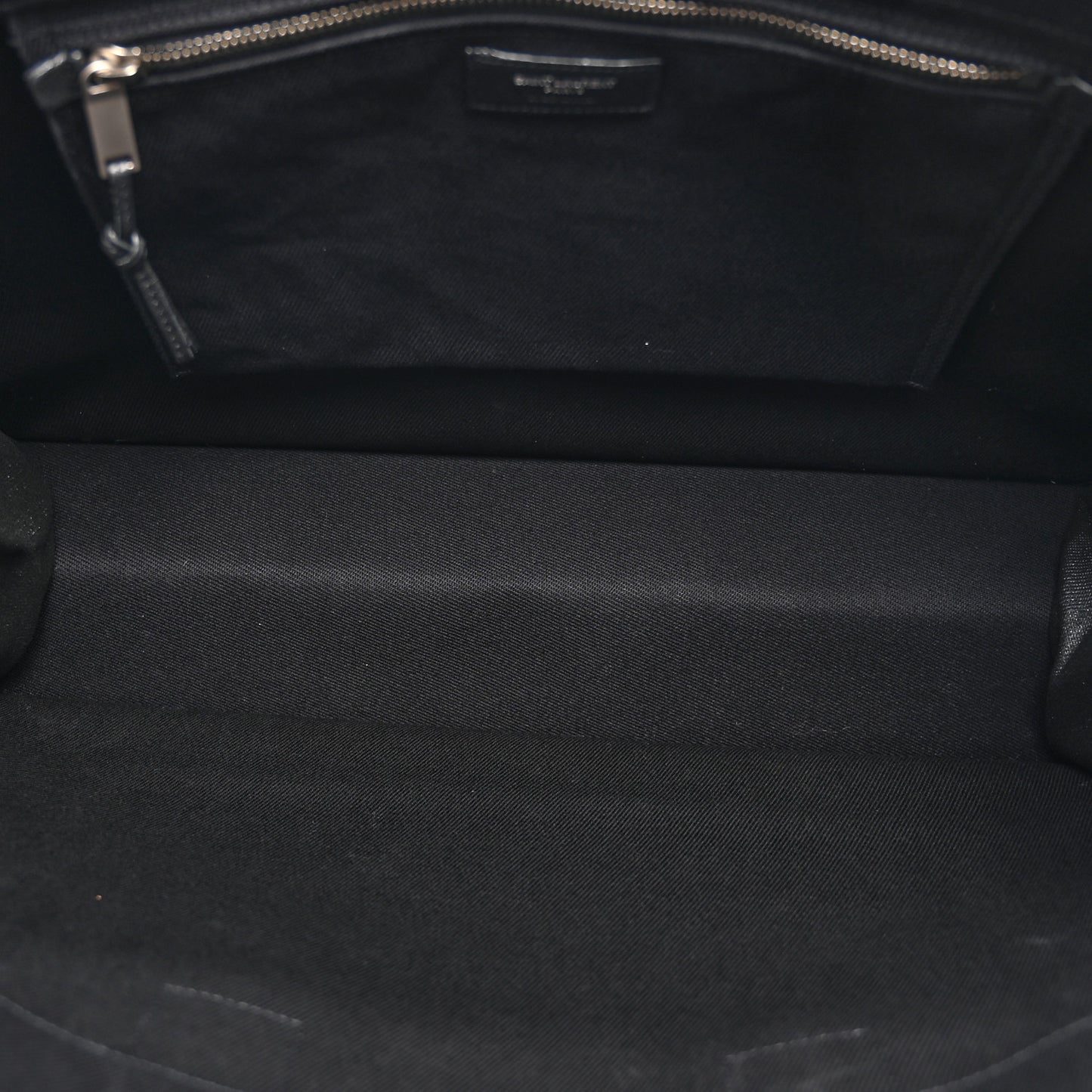 Linen Calfskin Rive Gauche Tote Black