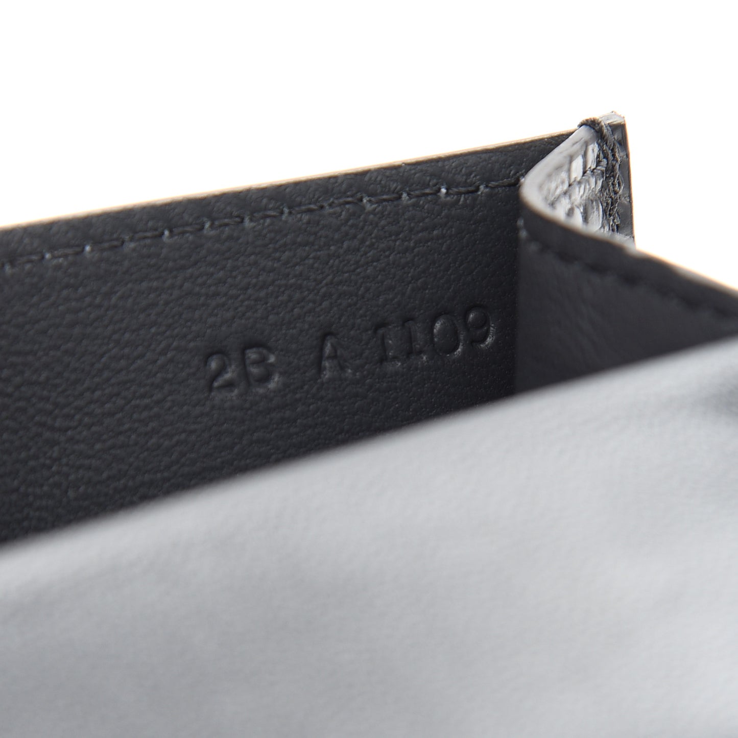 Calfskin Crocodile Embossed Mini Phone Crossbody Bag Grey