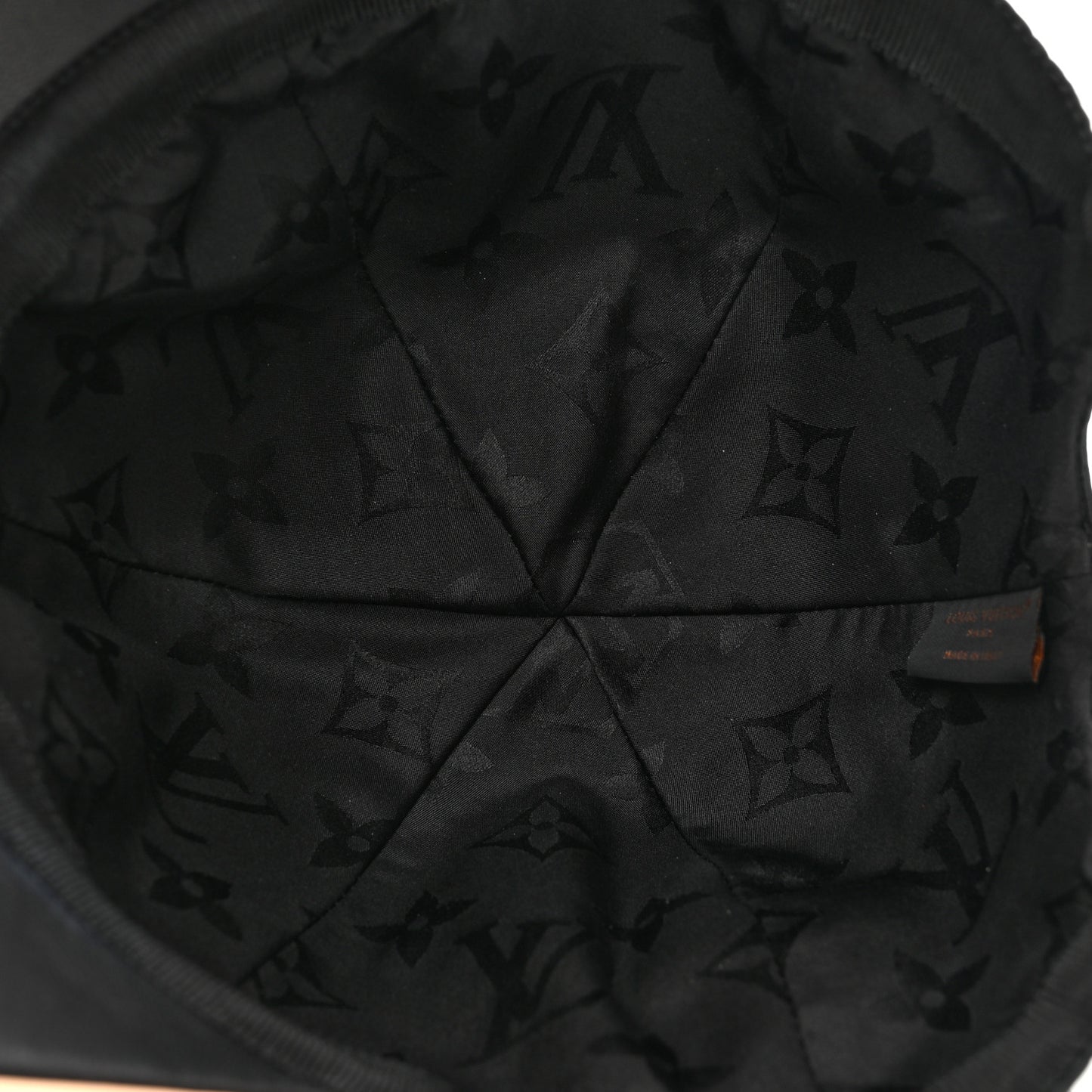 Polyester Silk Monogram LV Get Ready Cap M Black