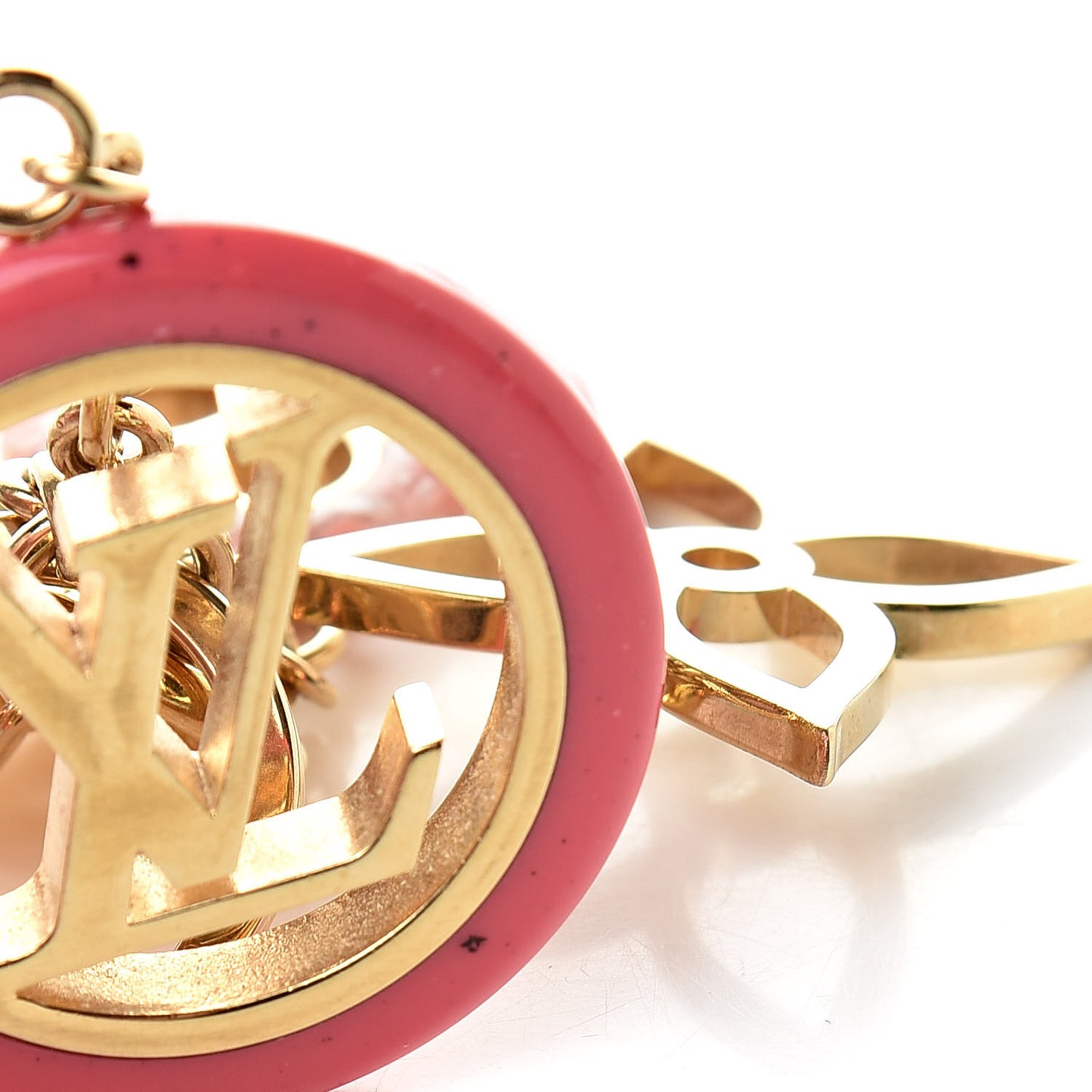 Colorline Bag Charm Key Holder Pink Glitter