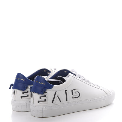 Givenchy Calfskin Reverse Logo Urban Street Sneakers 40.5 White Blue 4 of 9