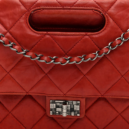 Chanel Washed Lambskin Jumbo Take Away Flap Red 8 of 10