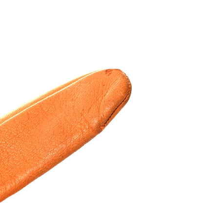 Hermes Lambskin Gloves 8 Orange 9 of 10