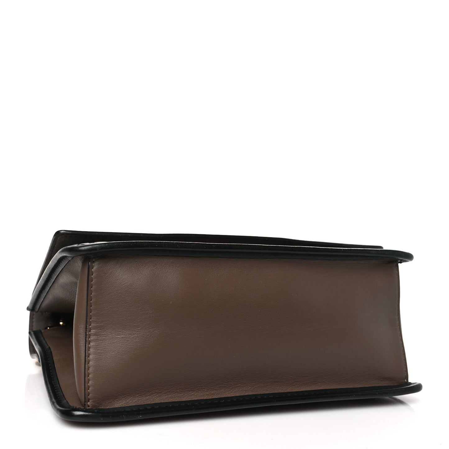 Vitello Century F is Fendi Bi-Color FF 1974 Embossed Kan I Shoulder Bag Maya Black