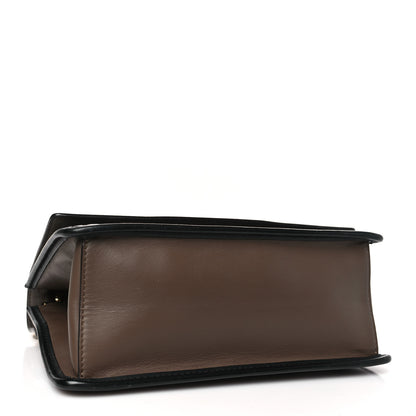 Fendi Vitello Century F is Fendi Bi-Color FF 1974 Embossed Kan I Shoulder Bag Maya Black 4 of 9