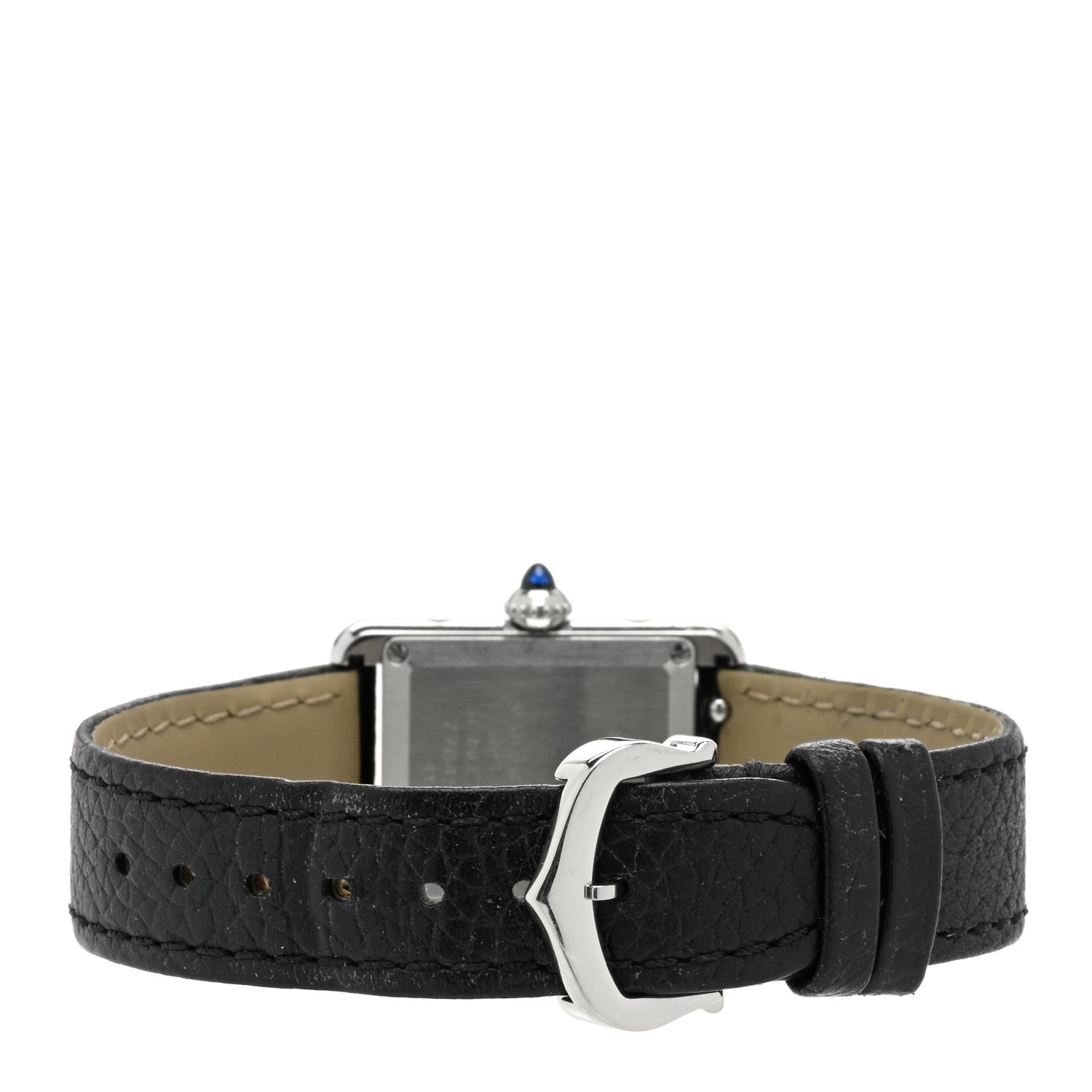 Cartier Stainless Steel Calfskin 22mm Must de Cartier Tank Quartz Watch 3 of 5