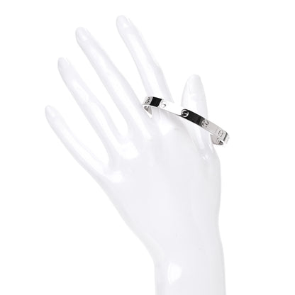 Cartier 18K White Gold LOVE Bracelet 17 2 of 7