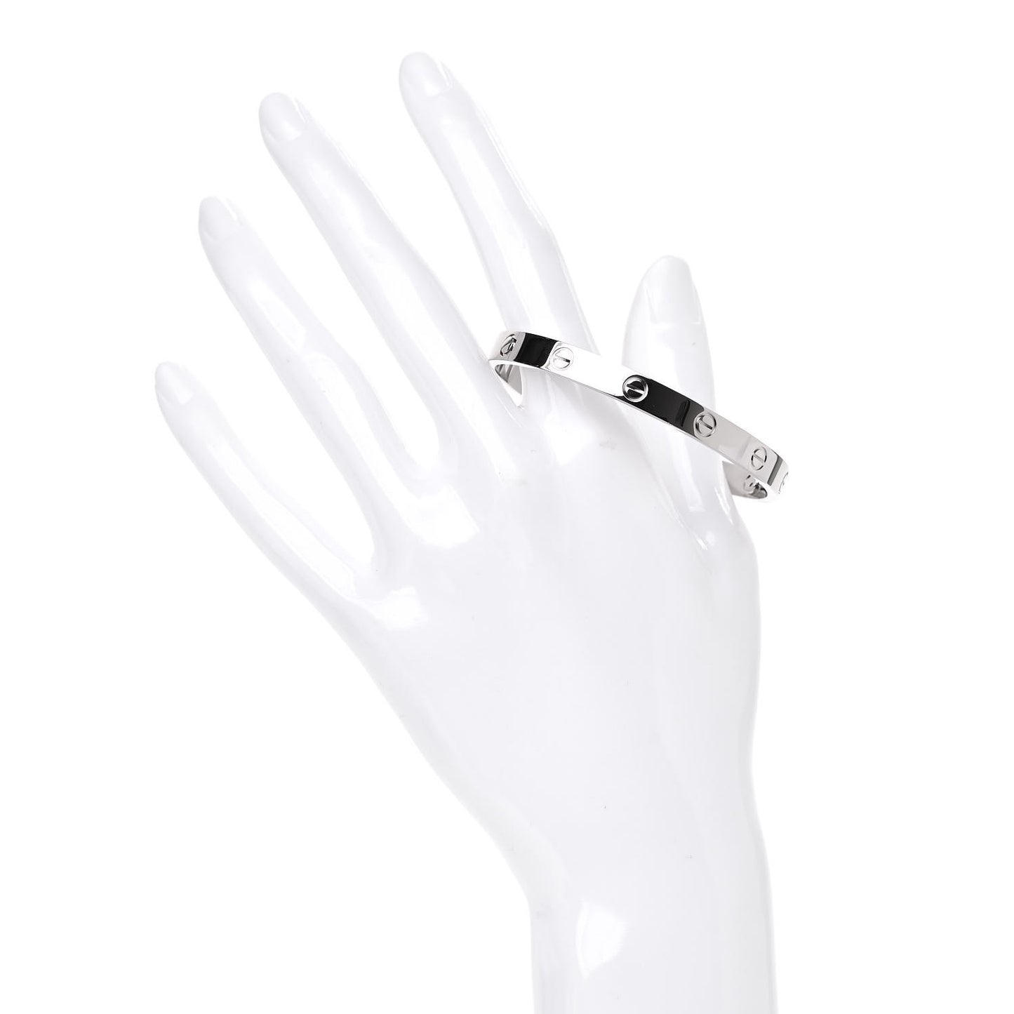18K White Gold LOVE Bracelet 17