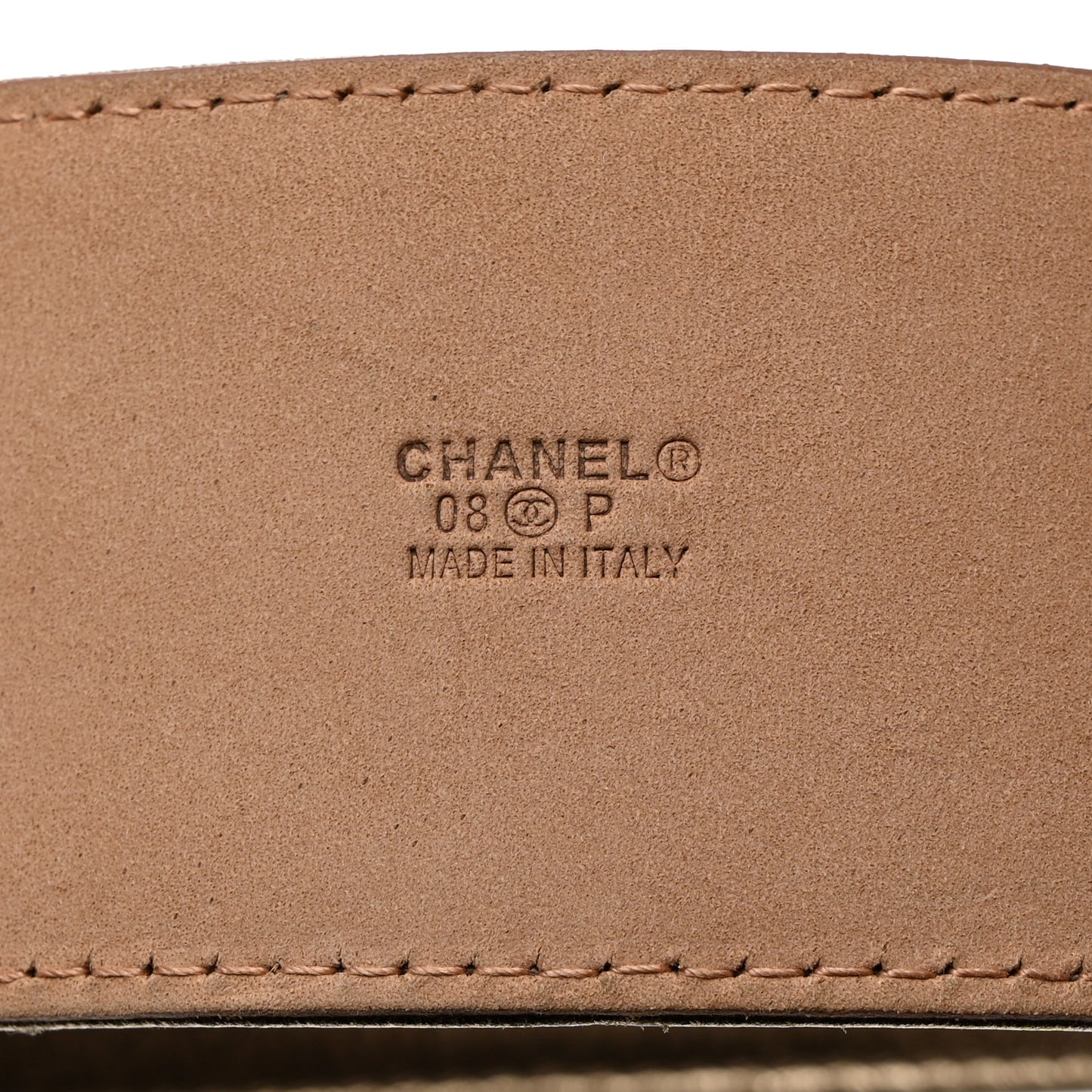 Metallic Calfskin CC Belt 95 38 Gold