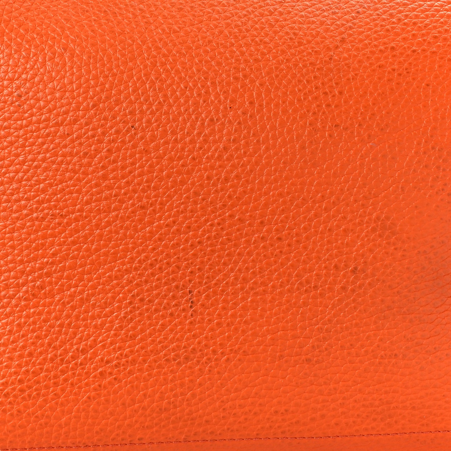 Heavy Grain Calfskin City Weekender Duffle Bag Orange