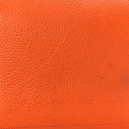 Mulberry Heavy Grain Calfskin City Weekender Duffle Bag Orange 18 of 20