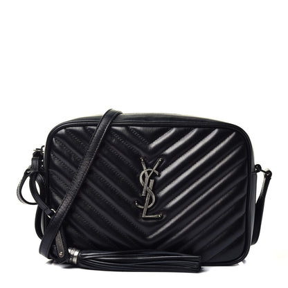 Saint Laurent Calfskin Matelasse Monogram Lou Camera Bag Black 1 of 9