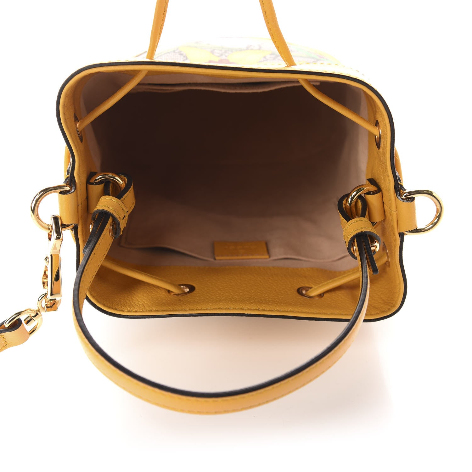 Gucci GG Supreme Monogram Flora Small Ophidia Bucket Bag Beige Multicolor Crop 5 of 10
