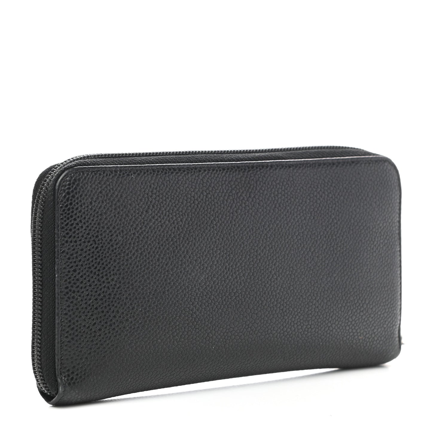 Caviar Large Timeless CC Zip Around Wallet Black