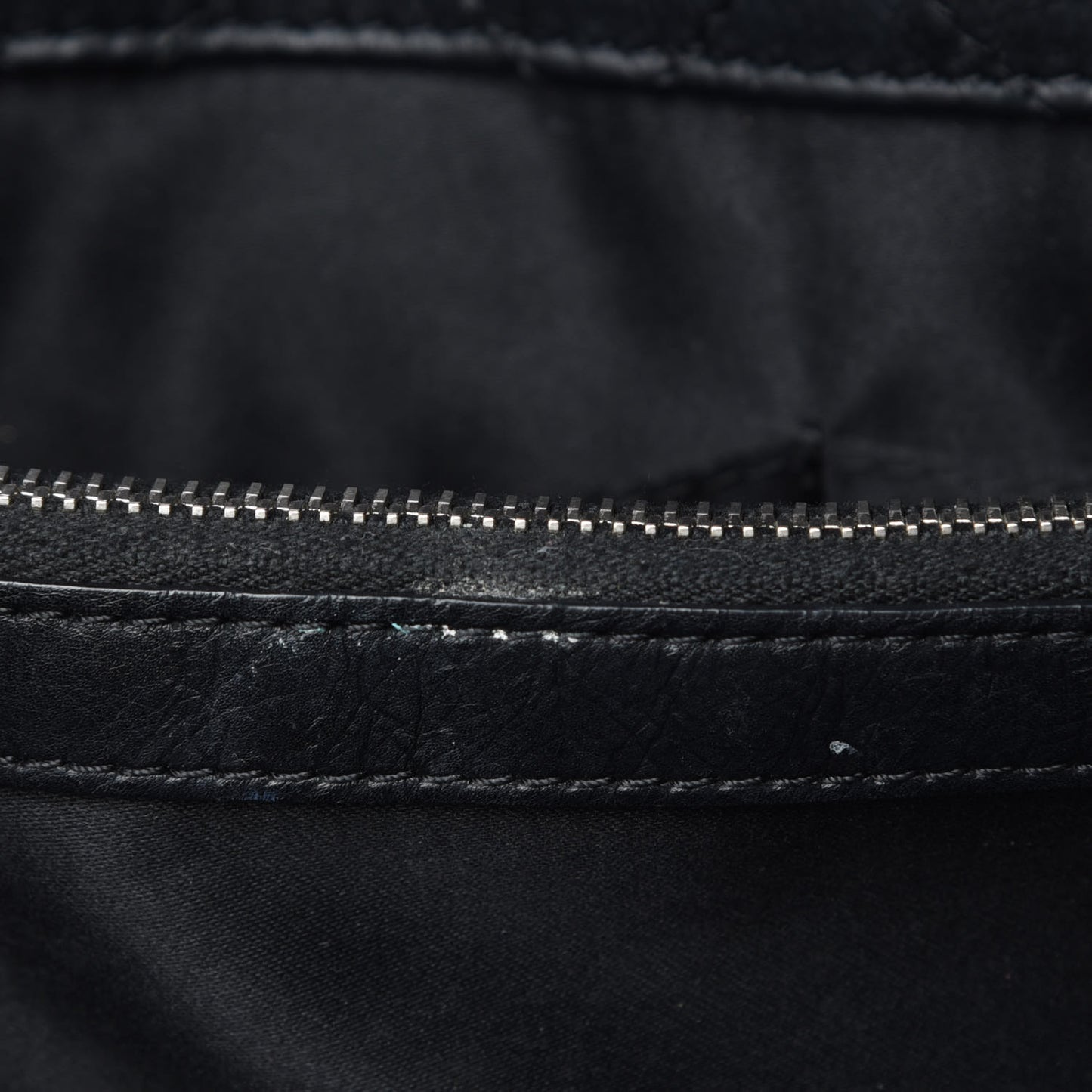 Calfskin Quilted Large Chic and Soft Shopping Tote Black