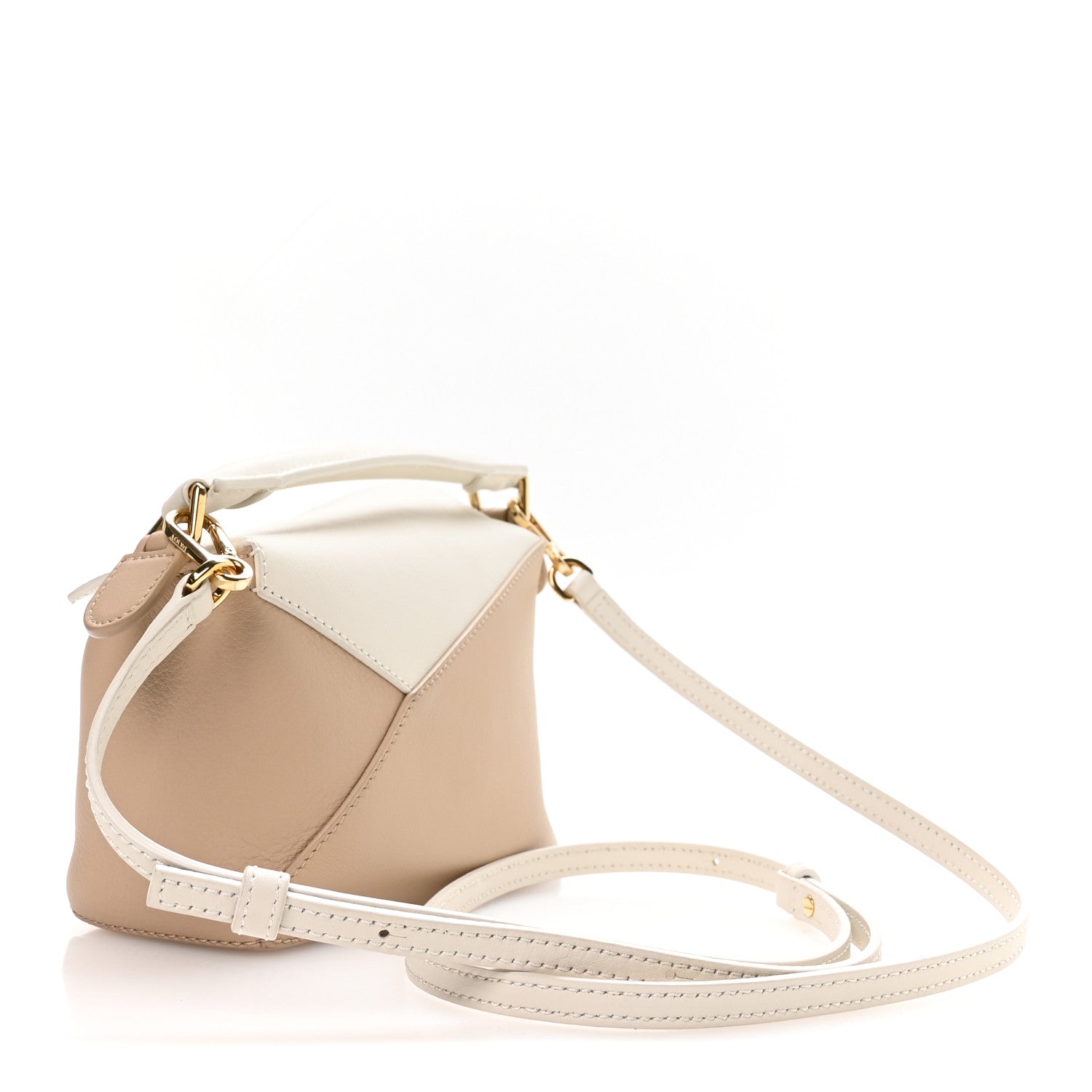Loewe Calfskin Mini Puzzle Edge Bag Soft White Paper Craft 1830504