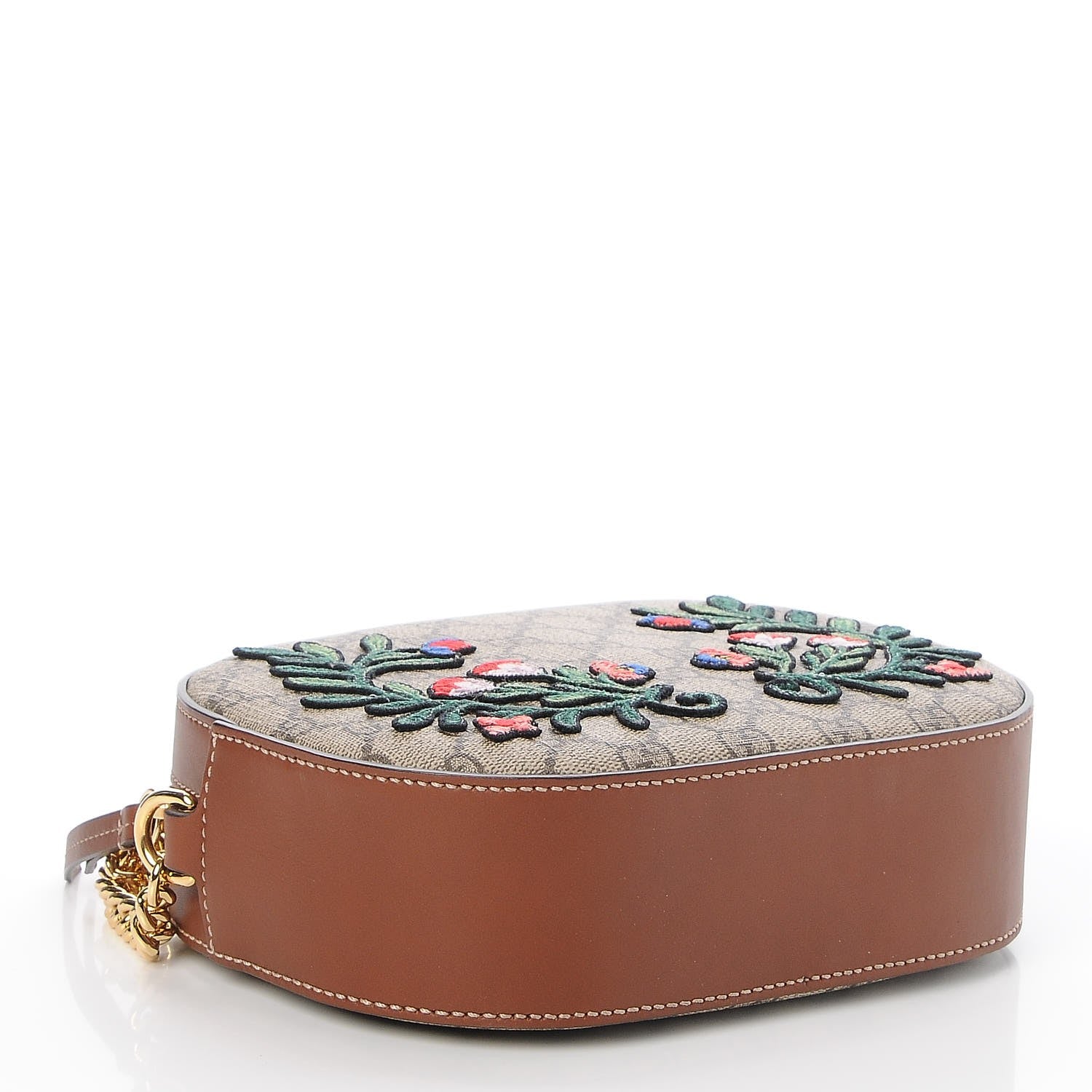 Gucci GG Supreme Monogram Floral Embroidered Mini Chain Shoulder Bag Beige Tuscany 4 of 7