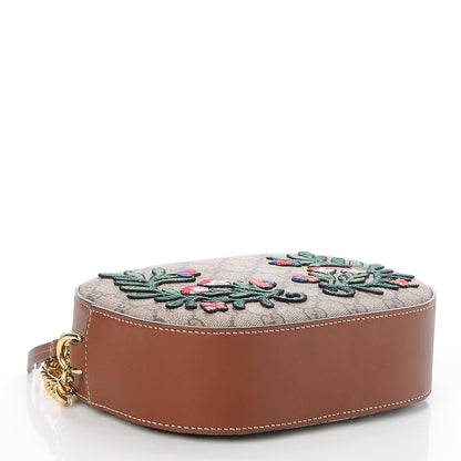 Gucci GG Supreme Monogram Floral Embroidered Mini Chain Shoulder Bag Beige Tuscany 4 of 7