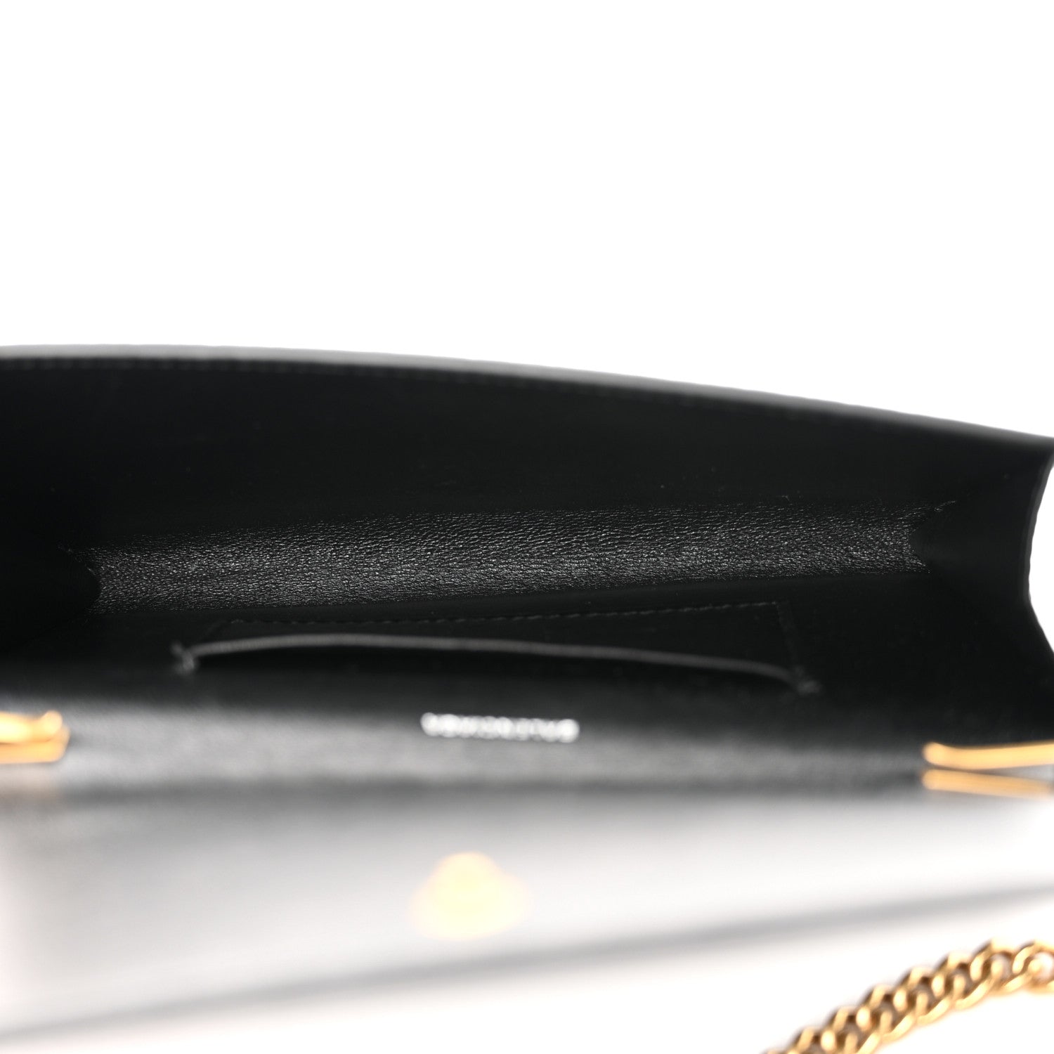 Balenciaga Grained Calfskin Logo Cash Phone Holder Wallet On Chain Black White 5 of 11