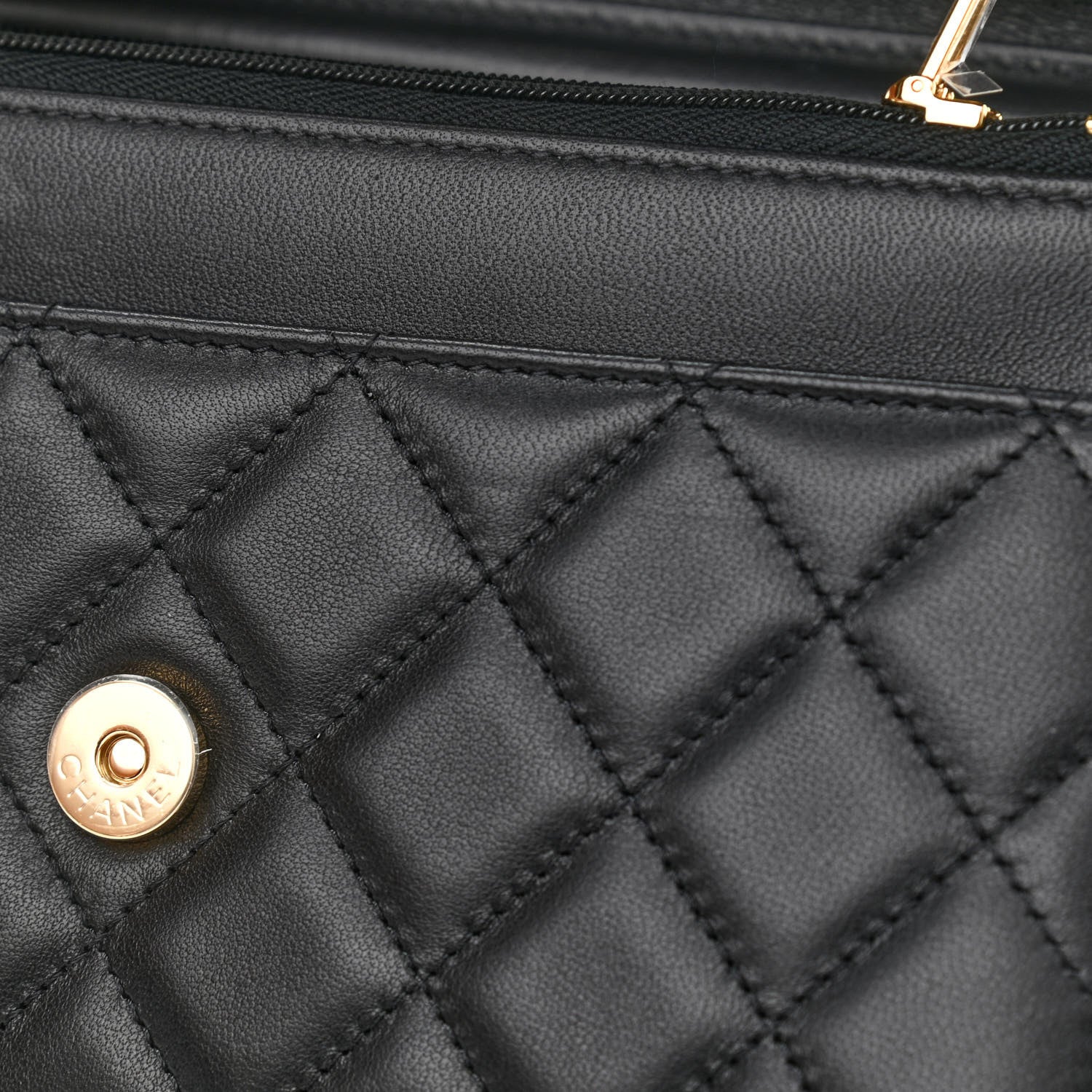 Chanel Lambskin Quilted Wallet On Chain WOC Black 14 of 15