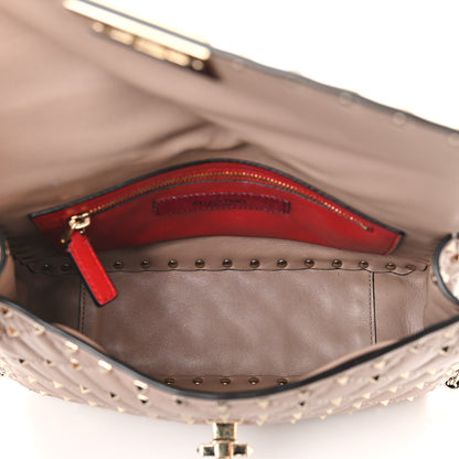 Valentino Garavani Lambskin Medium Rockstud Spike Shoulder Bag Poudre 8 of 17