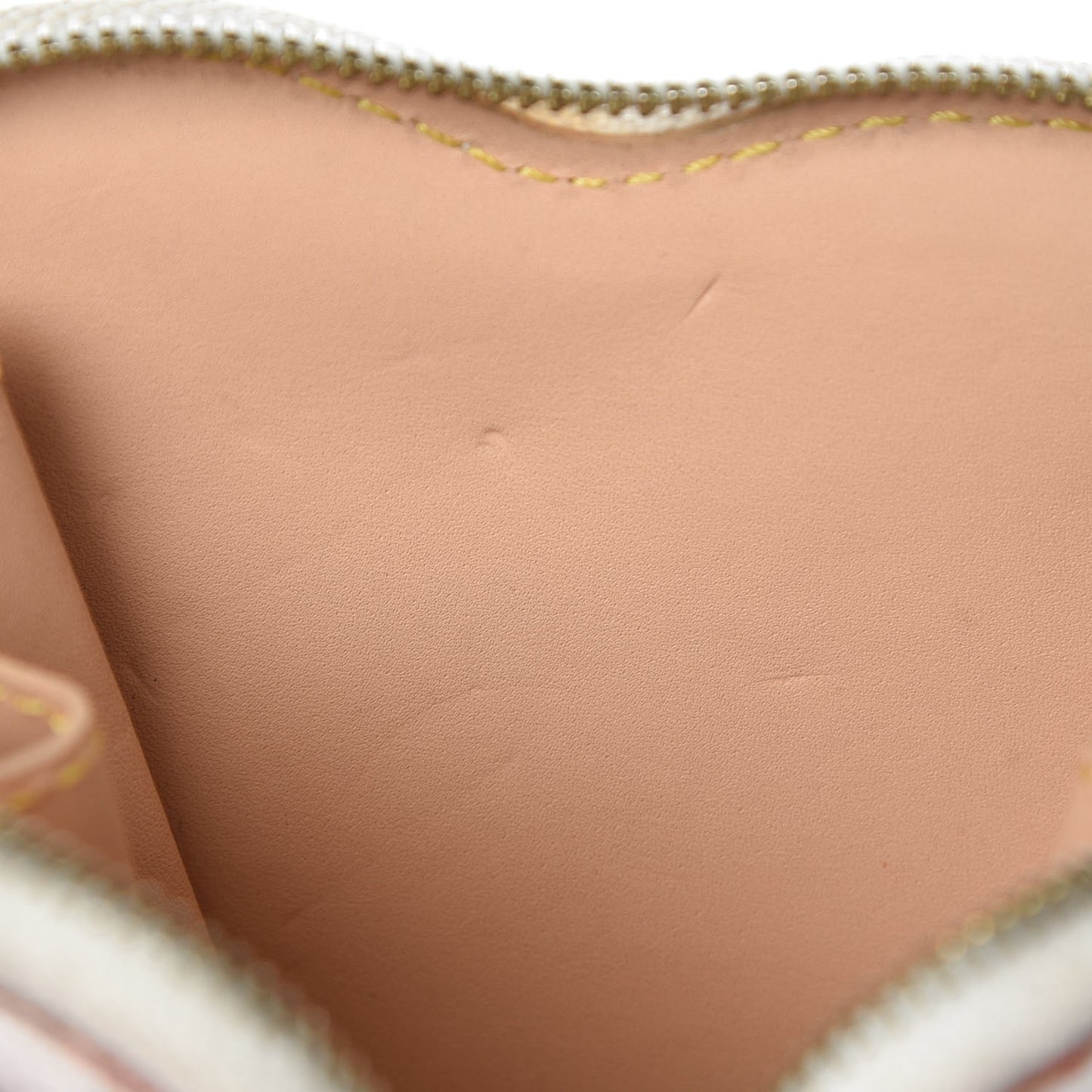 Monogram Multicolor Coeur Heart Coin Purse White