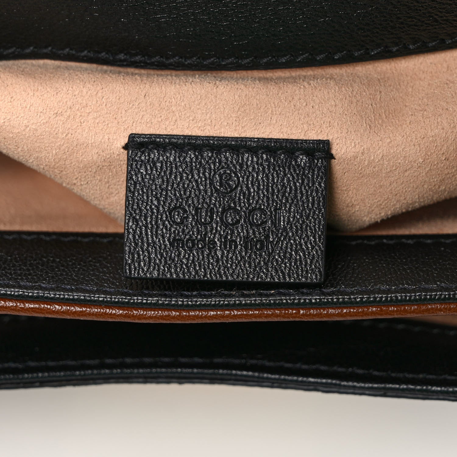 Gucci GG Supreme Monogram Calfskin Padlock Flap Pocket Shoulder Bag Beige Black Cuir 5 of 8