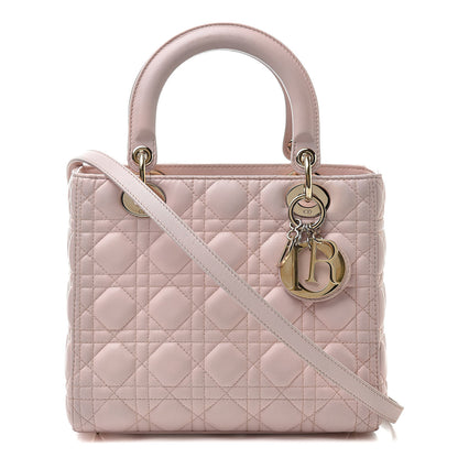 Christian Dior Lambskin Cannage Medium Lady Dior Light Pink 1 of 14