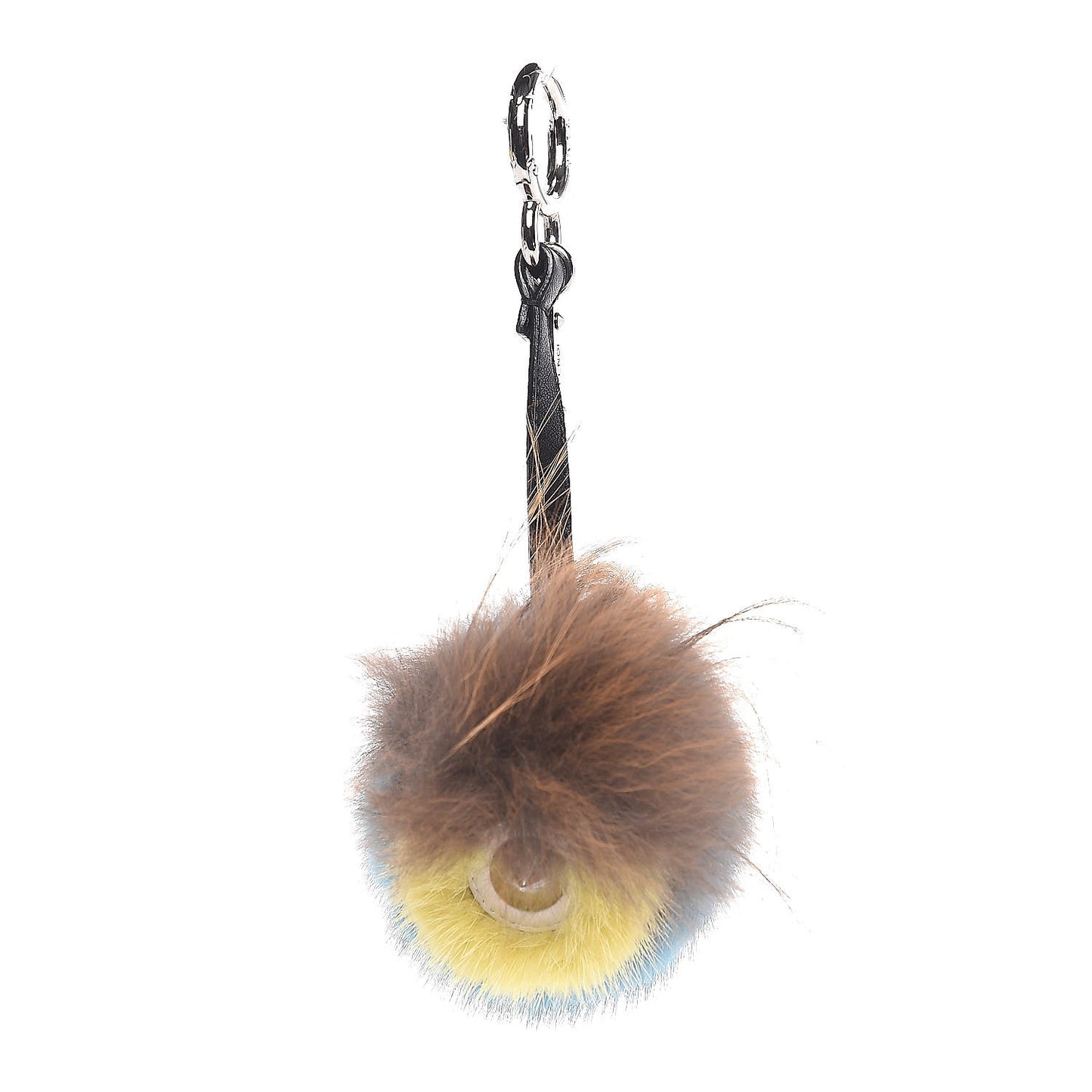 Mink Fox Fur QuTweet Softweet Bag Bug Charm Azzurro