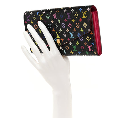 Louis Vuitton Monogram Multicolor Sarah Wallet NM Black Grenade 2 of 8
