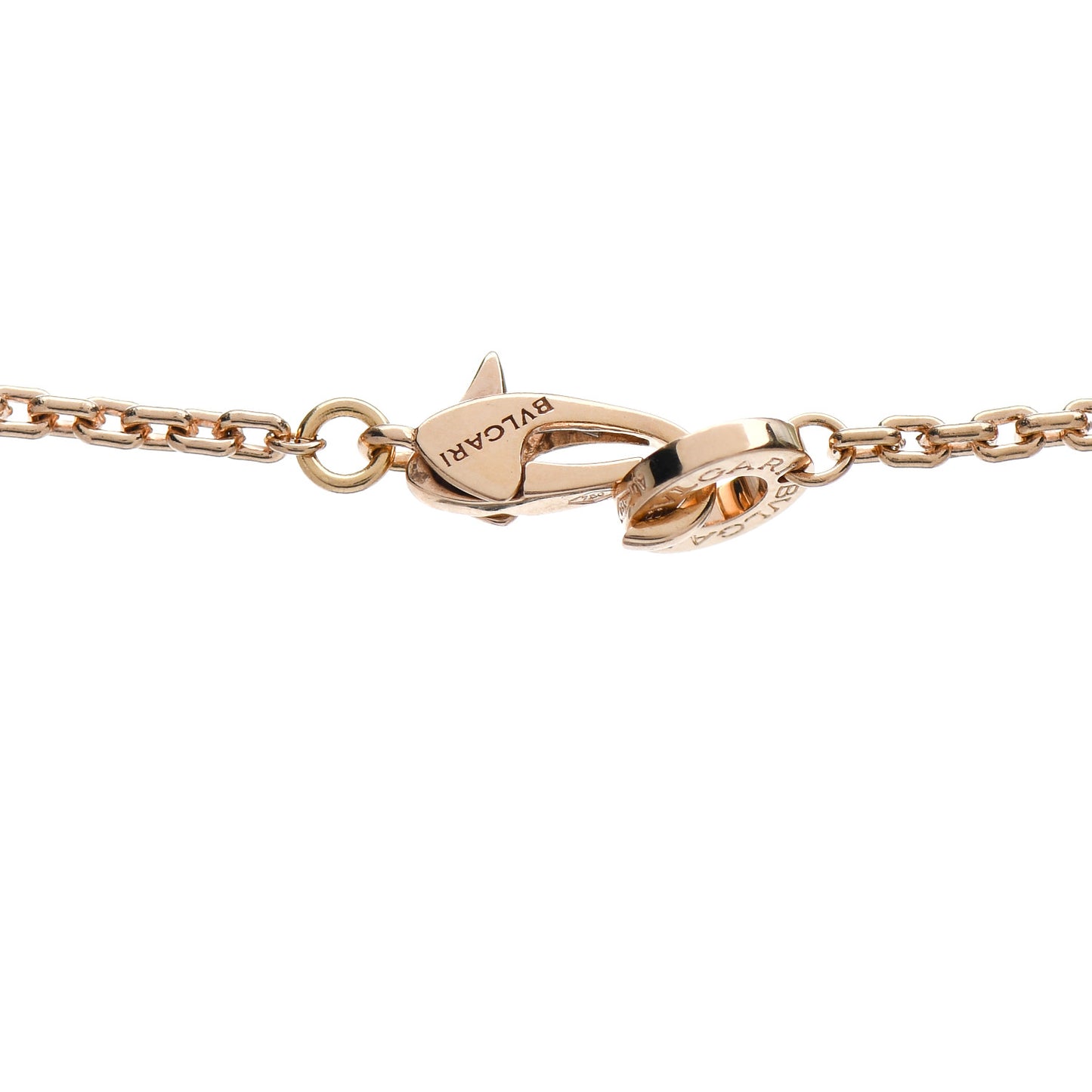 18K Rose Gold Diamond Mother of Pearl Serpenti Viper Pendant Necklace