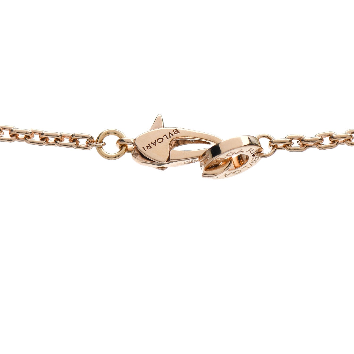 Bulgari 18K Rose Gold Diamond Mother of Pearl Serpenti Viper Pendant Necklace 4 of 5