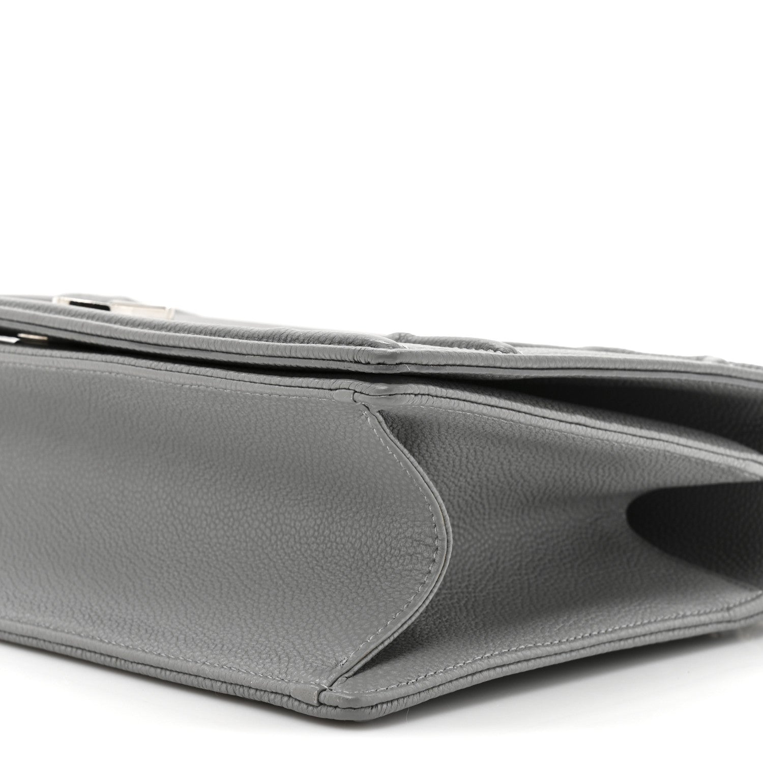 Christian Dior Grained Calfskin Medium Diorama Flap Bag Gris 10 of 11