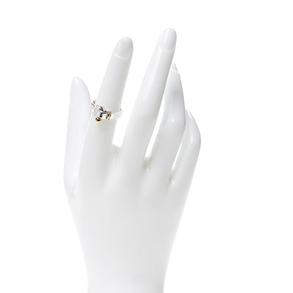Tiffany Sterling Silver 18K Yellow Gold Hook Ring 53 6.25 2 of 4