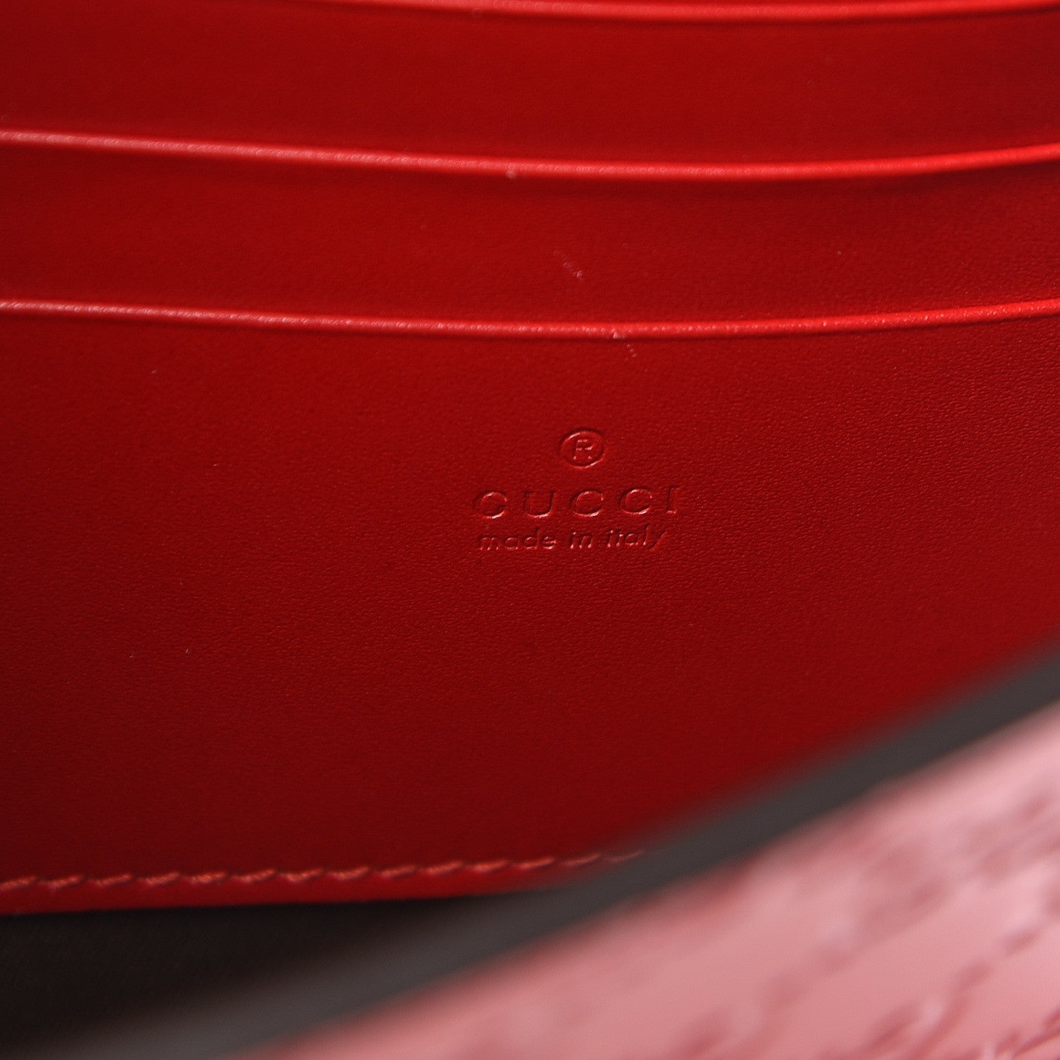 Gucci Guccissima Padlock Clutch Hibiscus Red 7 of 9