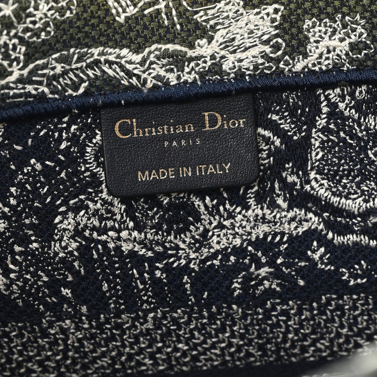 Canvas Embroidered Medium Dioriviera Toile De Jouy Book Tote Blue