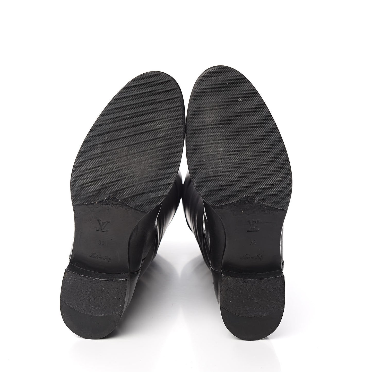 Calfskin Legacy Flat High Boots 38 Black