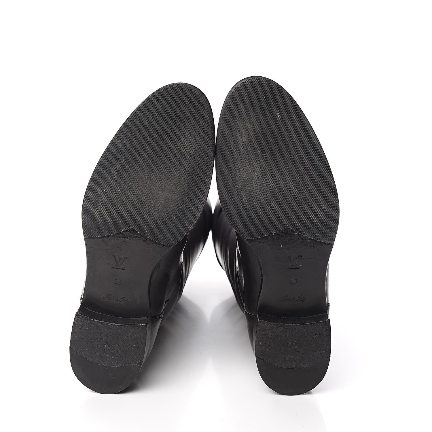 Louis Vuitton Calfskin Legacy Flat High Boots 38 Black 5 of 8