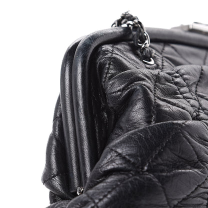 Chanel Lambskin Quilted Sharpei Frame Tote Black 16 of 19